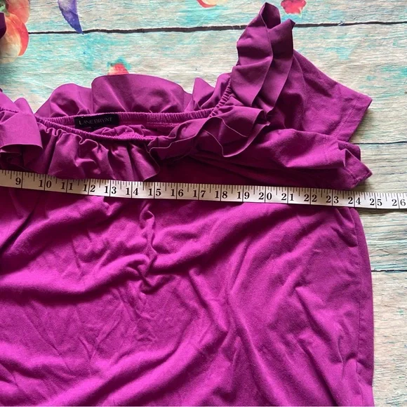 Lane Bryant Size 22/24 Fuchsia Pink Off The Shoulder Blouse Top Shirt - Picture 7 of 7